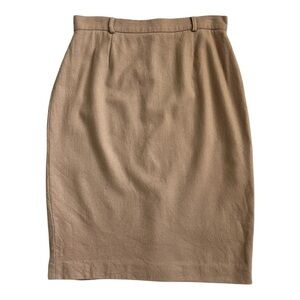 Vintage JH Collectibles Tan Wool Skirt